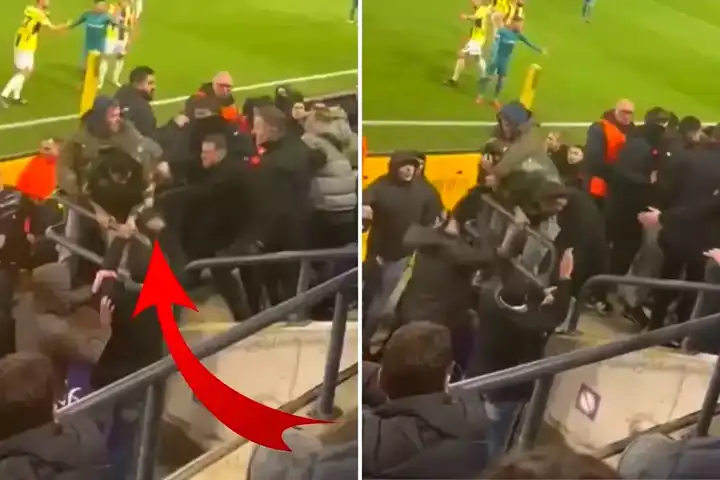 Belçikalı Holiganlar Fenerbahçe Taraftarına Saldırdı! Maç Durdu!